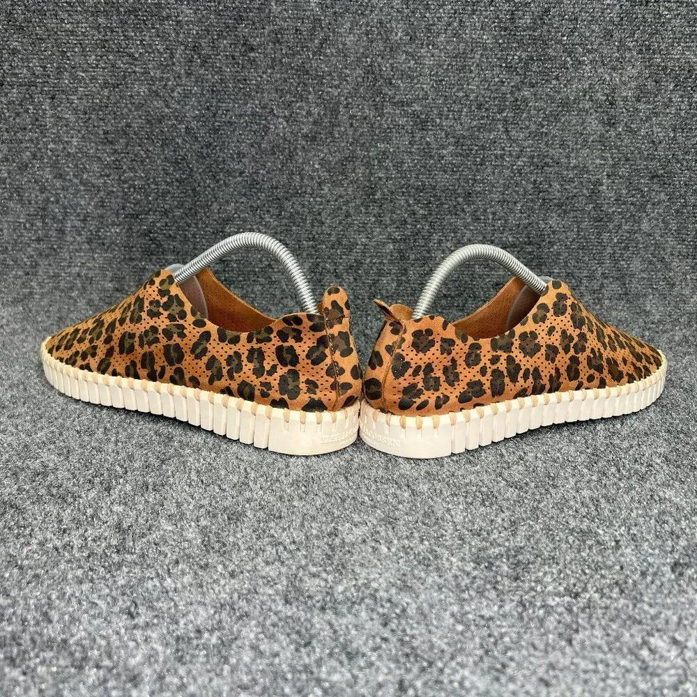 Ilse Jacobsen Shoes Womens 11 Brown Cheetah Print Slip On Comfort Casual Sneaker